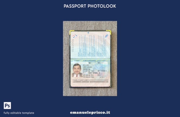 modello photolook presente del passaporto dominicano in stile verificato
